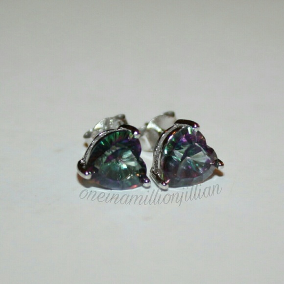Sterling Silver Mystic Topaz Earrings - Picture 2 of 5
